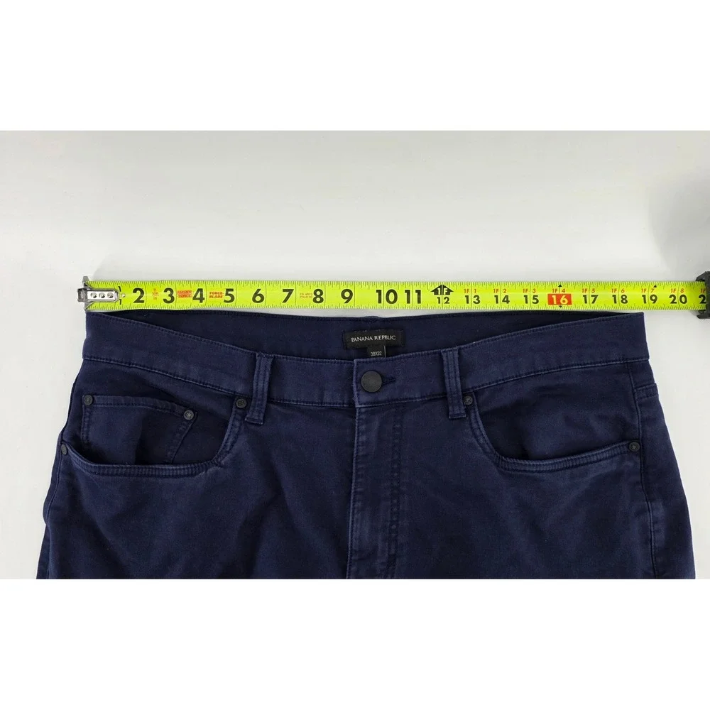 Banana Republic Mens Pants Size 38x32 Navy Blue Straight Leg Chino Trousers